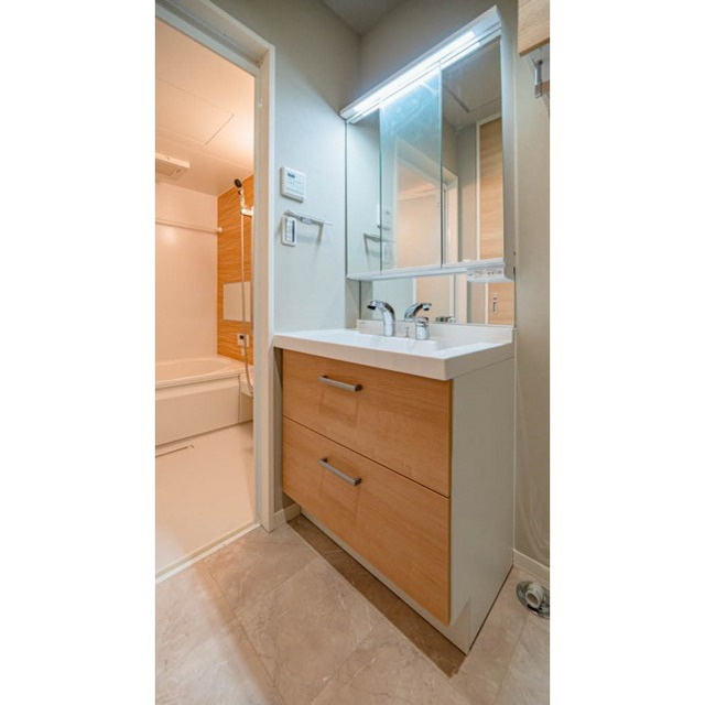 岐阜市長良福江町１丁目の賃貸マンションの洗面所