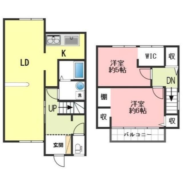 若福町4番6号貸家の間取り