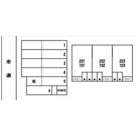 アンジュ　ルミエールの駐車場
