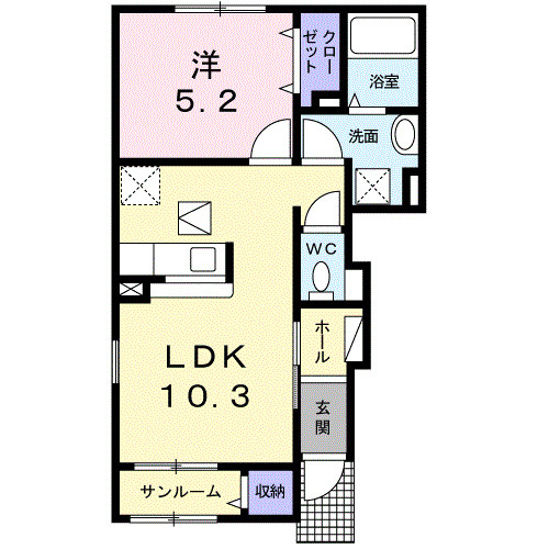 ユニゾン　カミューⅡの間取り