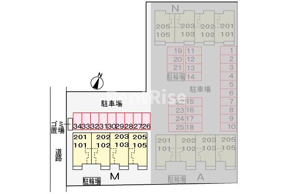 アクアバレー　Ｍの駐車場|駐車場