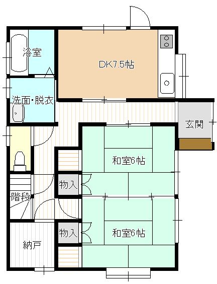 郡山市富久山町久保田字大原の間取り|1階です