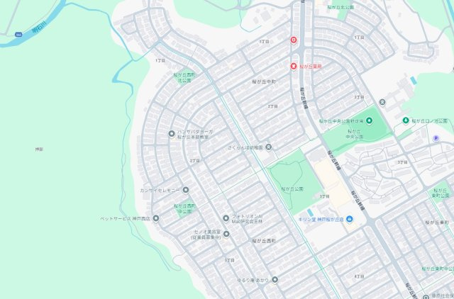 神戸市西区桜が丘西町　新築一戸建ての地図