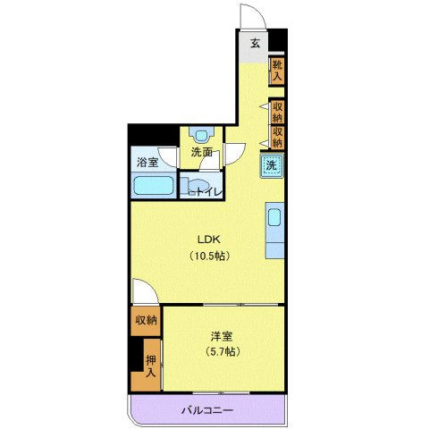 プラーズ長洲の間取り