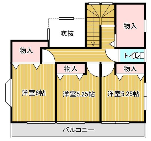 郡山市久留米6丁目|2F間取りです
