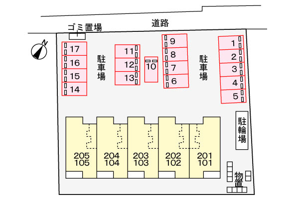 シーサイド　ＴＯＭＩＭＡＳＵの区画図
