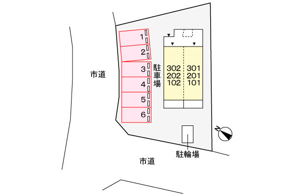 ジュネスＹＡＭＡＭＯＴＯⅡの駐車場