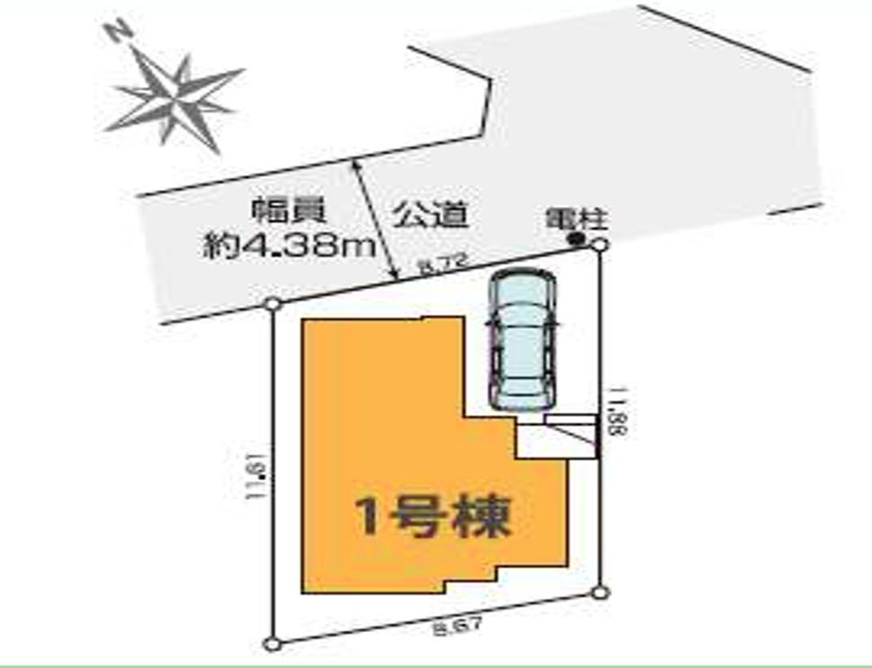 新築/新座市北野３丁目の区画図