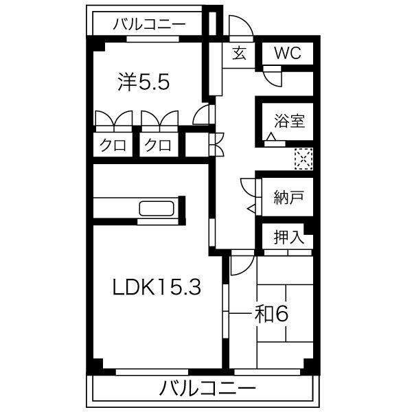 Palette T2の間取り
