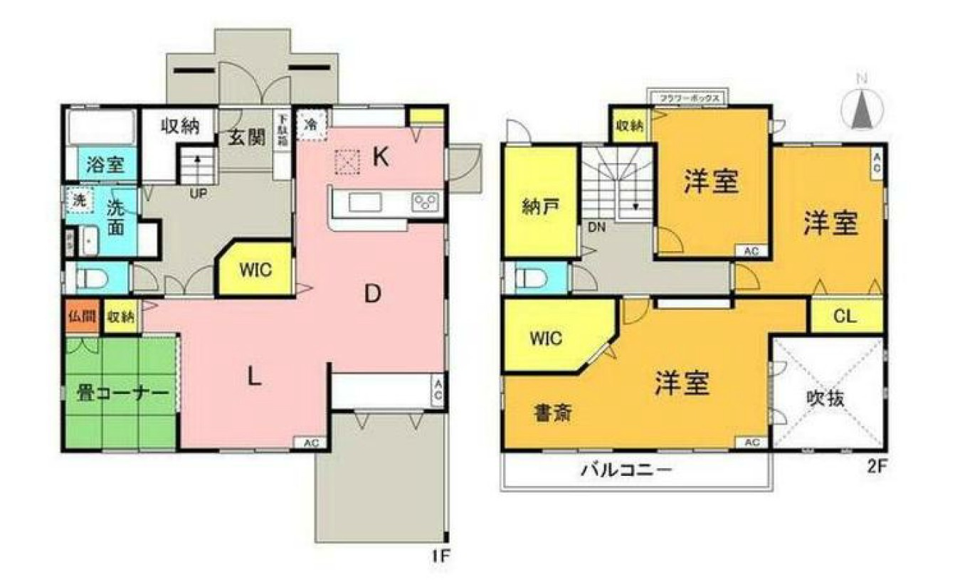 【中古戸建】高崎市上大島町の間取り|■間取り図｜敷地面積：428.35（約129.57坪）　建物面積：136.06（約41.15坪）