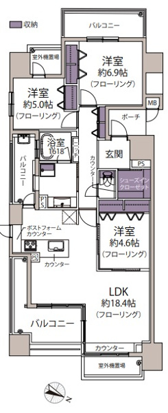 【間取り】 | グランドメゾン大濠南☆仲介手数料無料☆