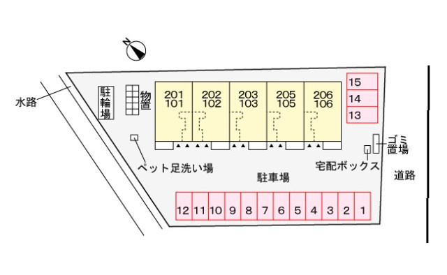ベル　アルモニーの駐車場