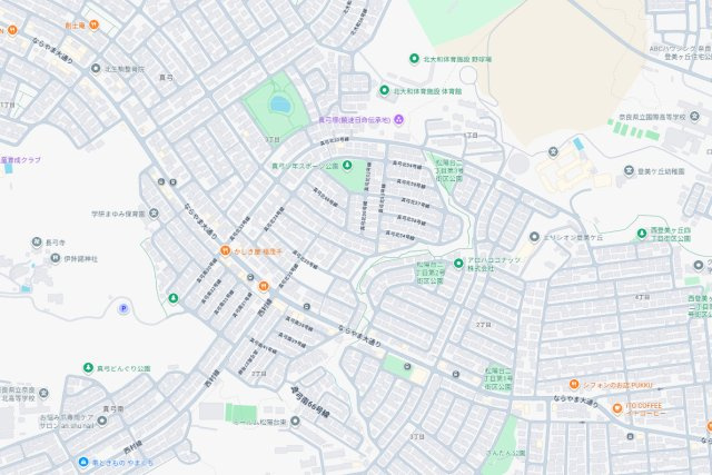 9(土)10(日)現地説明会　生駒市真弓の地図