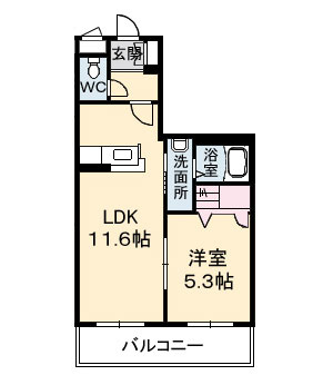 広島市南区向洋新町１丁目の賃貸マンションの間取り