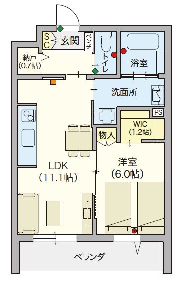 （シニア限定）オカバ練馬平和台ヘーベルVillageの間取り