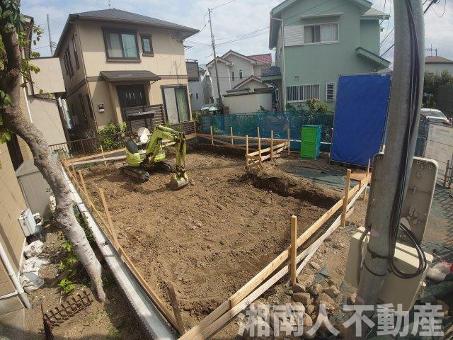 茅ヶ崎市萩園　新築戸建の外観|現在建築中です