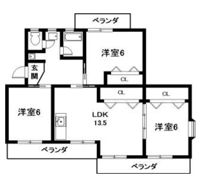シャトー南の間取り