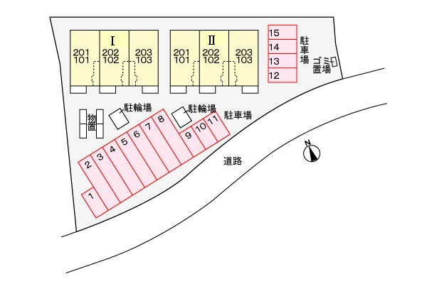 リヴ・タウン　Ⅱの駐車場|駐車場