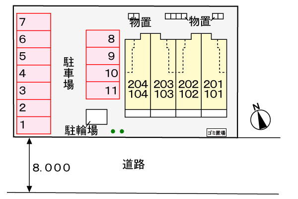 プロムナード　Ｍ・Ｔの駐車場|駐車場