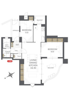 【間取り】パレ武庫川プルミエールⅢ２号棟 