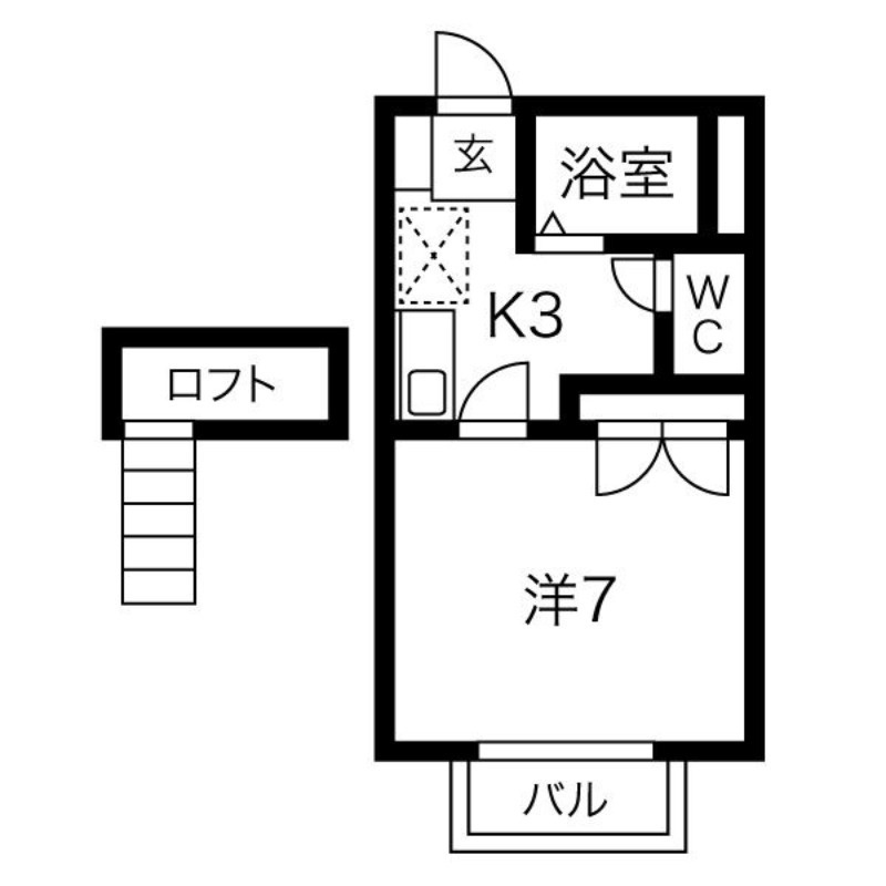 柴田ハイツAの間取り
