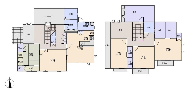 竜美西一戸建の間取り