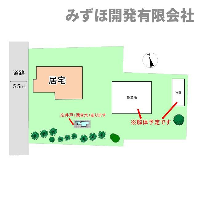 東根市藤助新田34の区画図