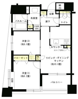 【間取り】 | パークキューブ市ヶ谷