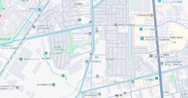 高槻市竹の内町　第4期　新築一戸建ての地図