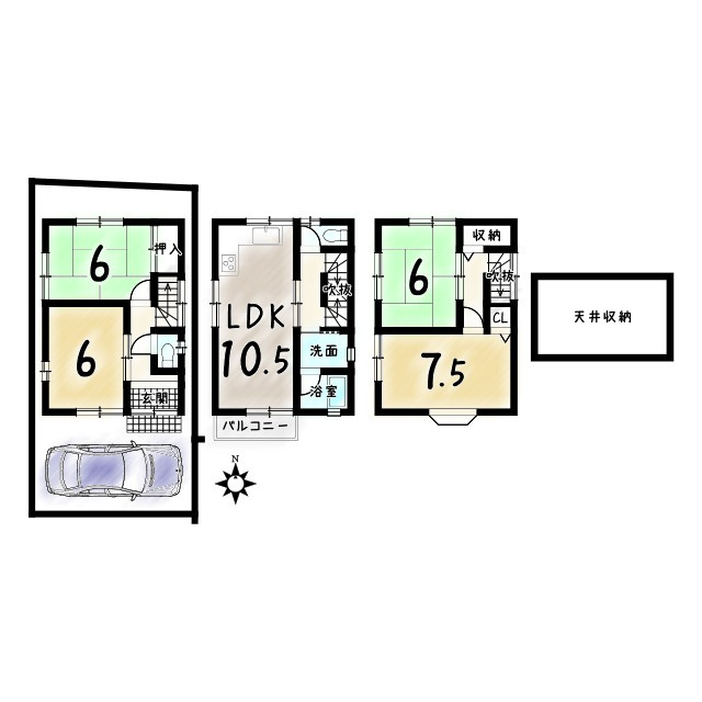 川島東代町の間取り