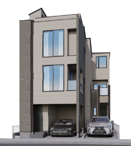 杉並区今川2丁目　最終1棟　屋上ルーバル付　省エネ邸宅の外観|1,2号棟