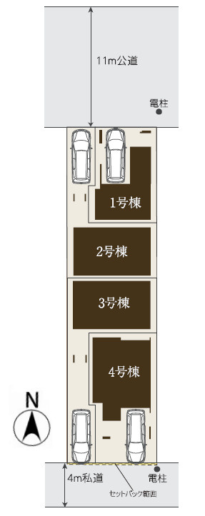 杉並区今川2丁目　最終1棟　屋上ルーバル付　省エネ邸宅の区画図|最終1棟となりました♪