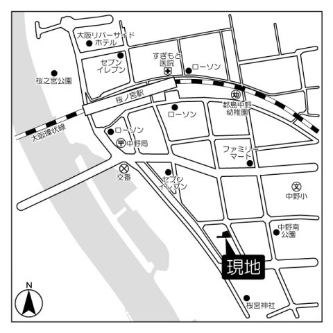 MELDIA CREST桜ノ宮kirschの地図
