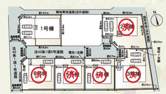 【区画図】 | クレイドルガーデン宇部市際波第６ ２期（１号棟）