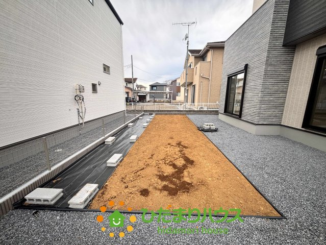 ワイウッドコート加須市多門寺第11期　新築一戸建て　01の庭|リビングから直接出られる広々としたお庭は、使い道が無限大です！休日に家族でBBQを楽しんだり、お子様とビニールプールで遊んだり♪