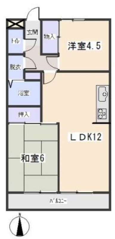 コーポ朝日の間取り