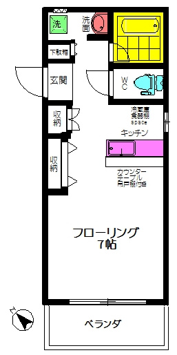 メゾン29　フルリノベーション済　南東角部屋　ネット0の間取り