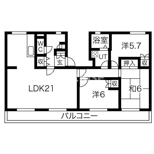 ファティリティ稲沢　(旧菱電アパート)4号棟の間取り