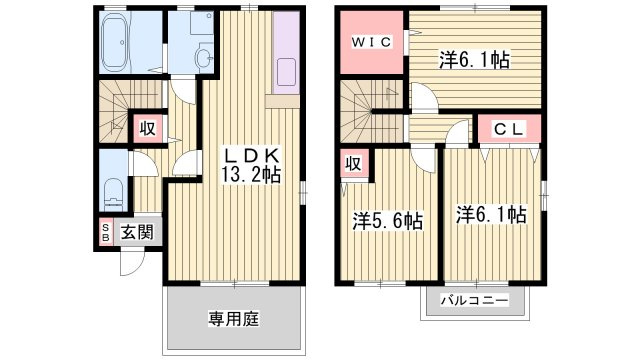 パークハイム向陽　B棟の間取り