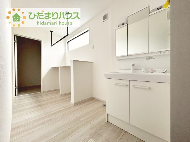 【独立洗面台】 | つくば市古来1期　新築戸建　2号棟 | シンプルで使い勝手の良い独立洗面台！