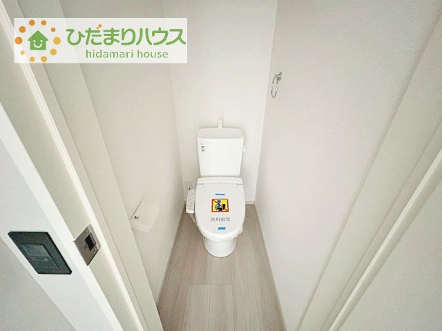 【トイレ】 | つくば市古来1期　新築戸建　2号棟 | 白を基調としたトイレは、インテリア次第でどんな空間になるかワクワクしますね♪