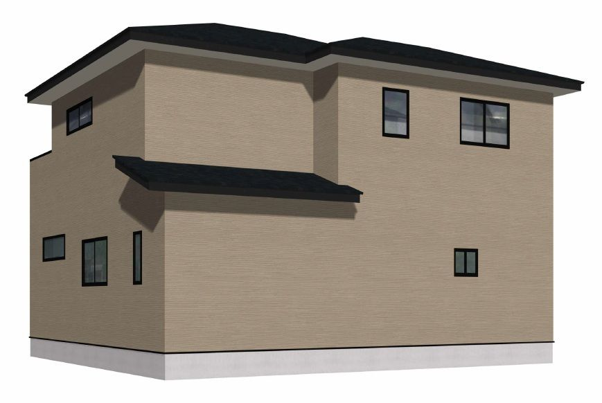 福岡市早良区田村５丁目　新築戸建ての外観パース