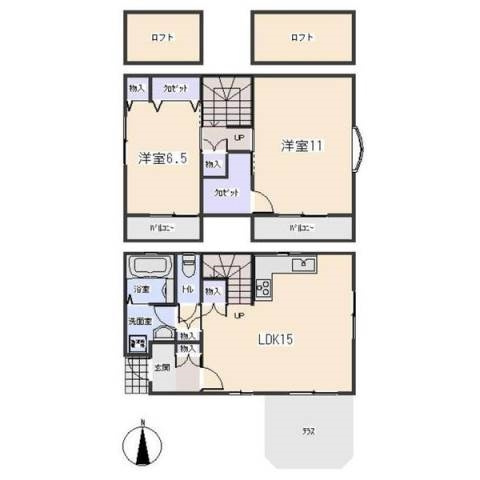 Ｒｏｃｋｙ　Ｍｏｏｎ　Ｈｉｌｌｓ　Ｂ棟の間取り
