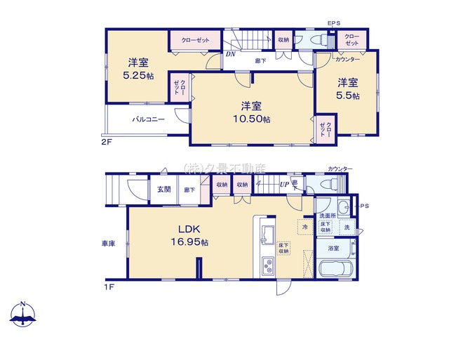 【間取り】 | 《仲介手数料無料》大宮区堀の内町２丁目103-1(4号棟)新築一戸建てブルーミングガーデン