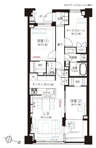 クレヴィア新宿中落合ＥＡＳＴ の間取り