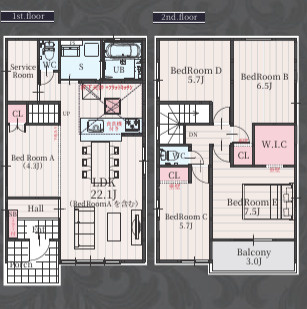  | 【名古屋市北区長喜町3丁目19-1新築戸建1号棟】✨️仲介手数料無料✨️東志賀小学校・北陵中学校