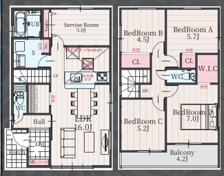  | 【名古屋市北区長喜町3丁目19-1新築戸建2号棟】✨️仲介手数料無料✨️東志賀小学校・北陵中学校