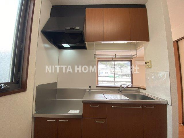 クラージュのキッチン|収納付きの対面キッチン(^^♪ガスコンロ設置できます○