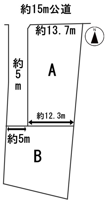 ６６０１５　岐阜市長良福光分譲地　の区画図