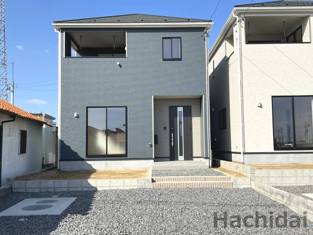 高浜市小池町第4　新築住宅＜1号棟＞の外観|ダークカラーを基調とした、シンプルモダンなデザインの外観です♪
